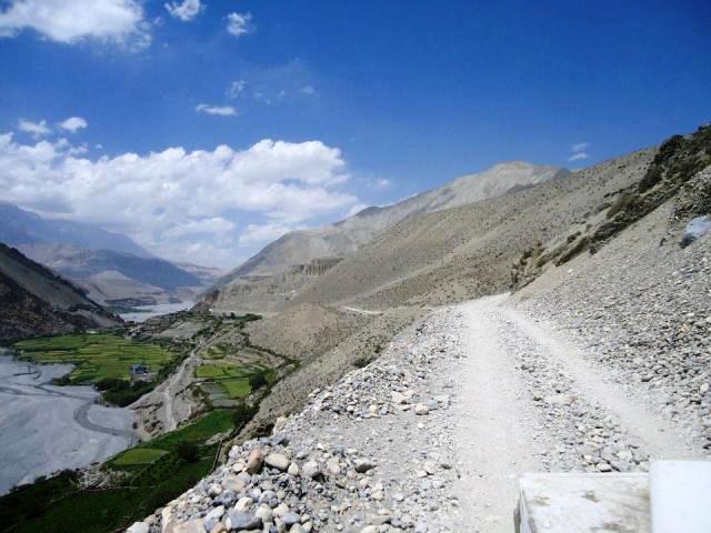 Close to Muktinath, Royal Enfield ride Nepal mountains