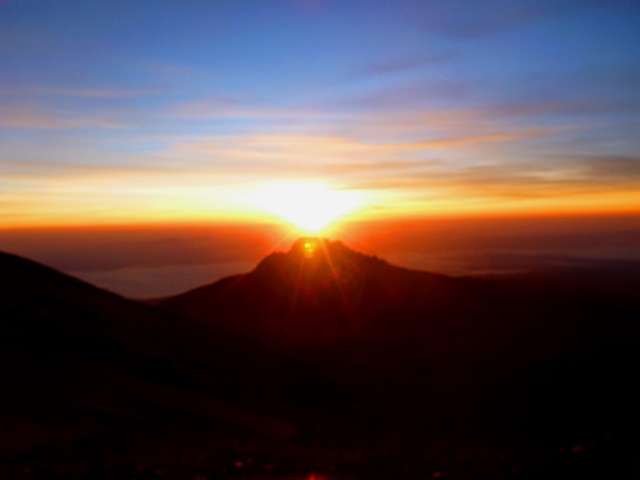 Sunrise glow from Stella Point